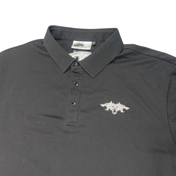 Tesla Cyberware Polo Shirt Men's XL Black Short Sleeve Moisture Wicking - Picture 1 of 6